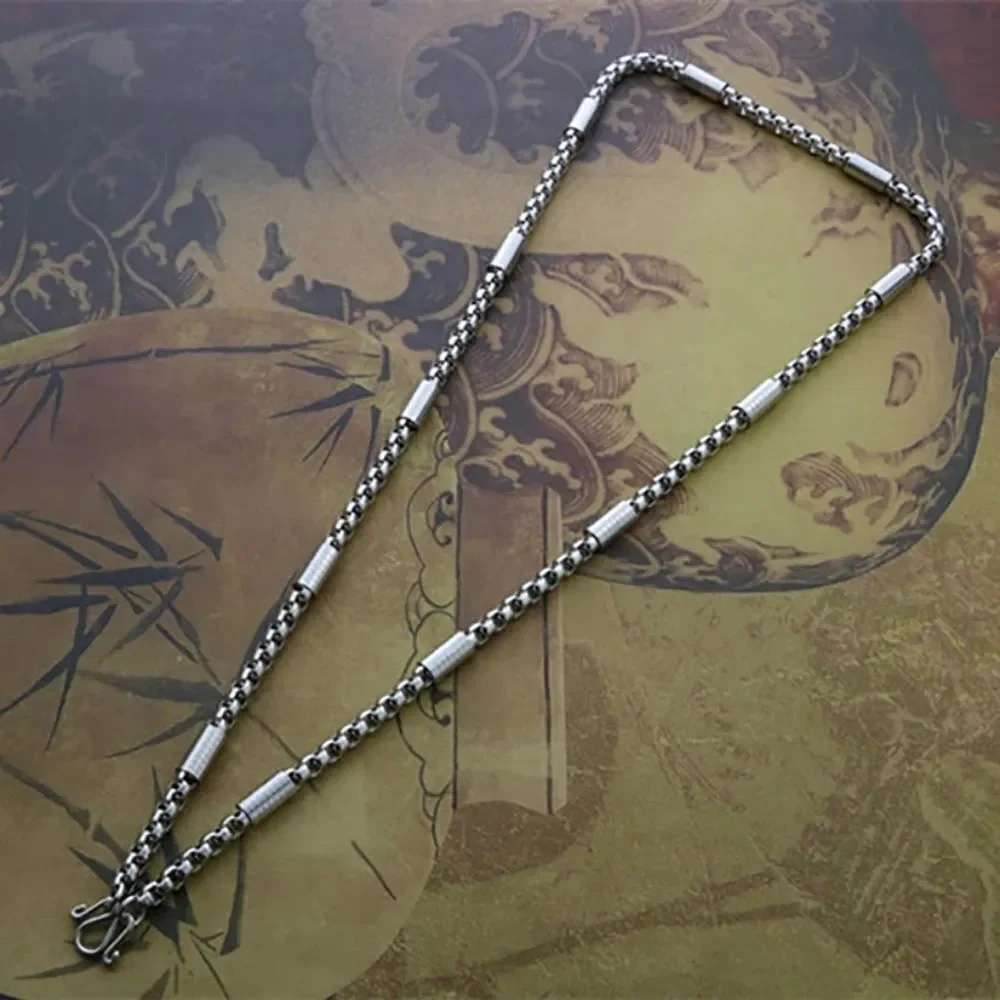 Stainless Steel Hoop Clasp Necklace